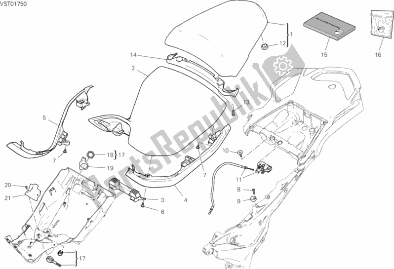 Toutes les pièces pour le Siège du Ducati Multistrada 1260 S ABS Thailand 2019